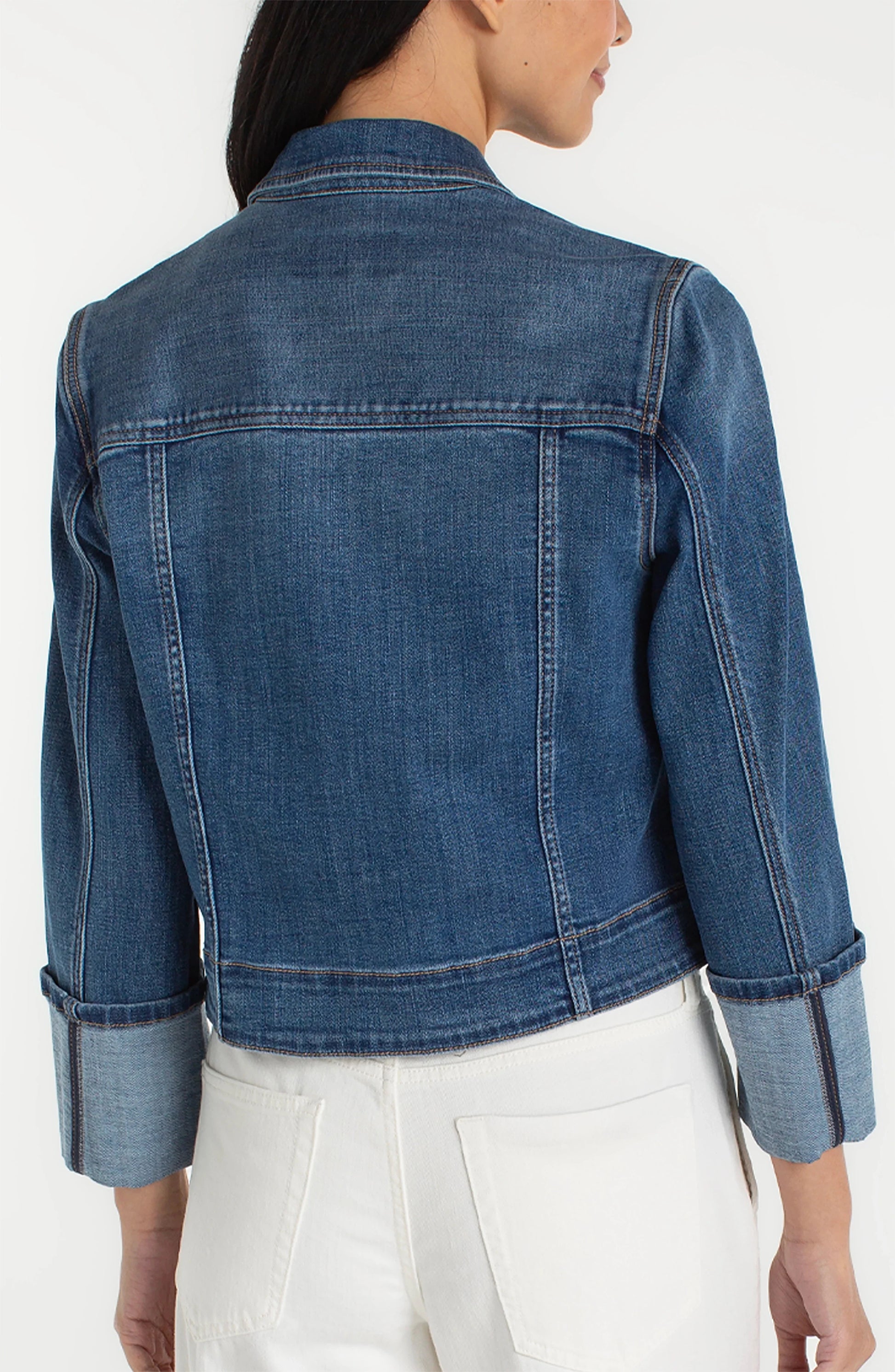Liverpool - Bracelet Length High Cuff Trucker Jacket (West Ways) - Gayle's Fashions