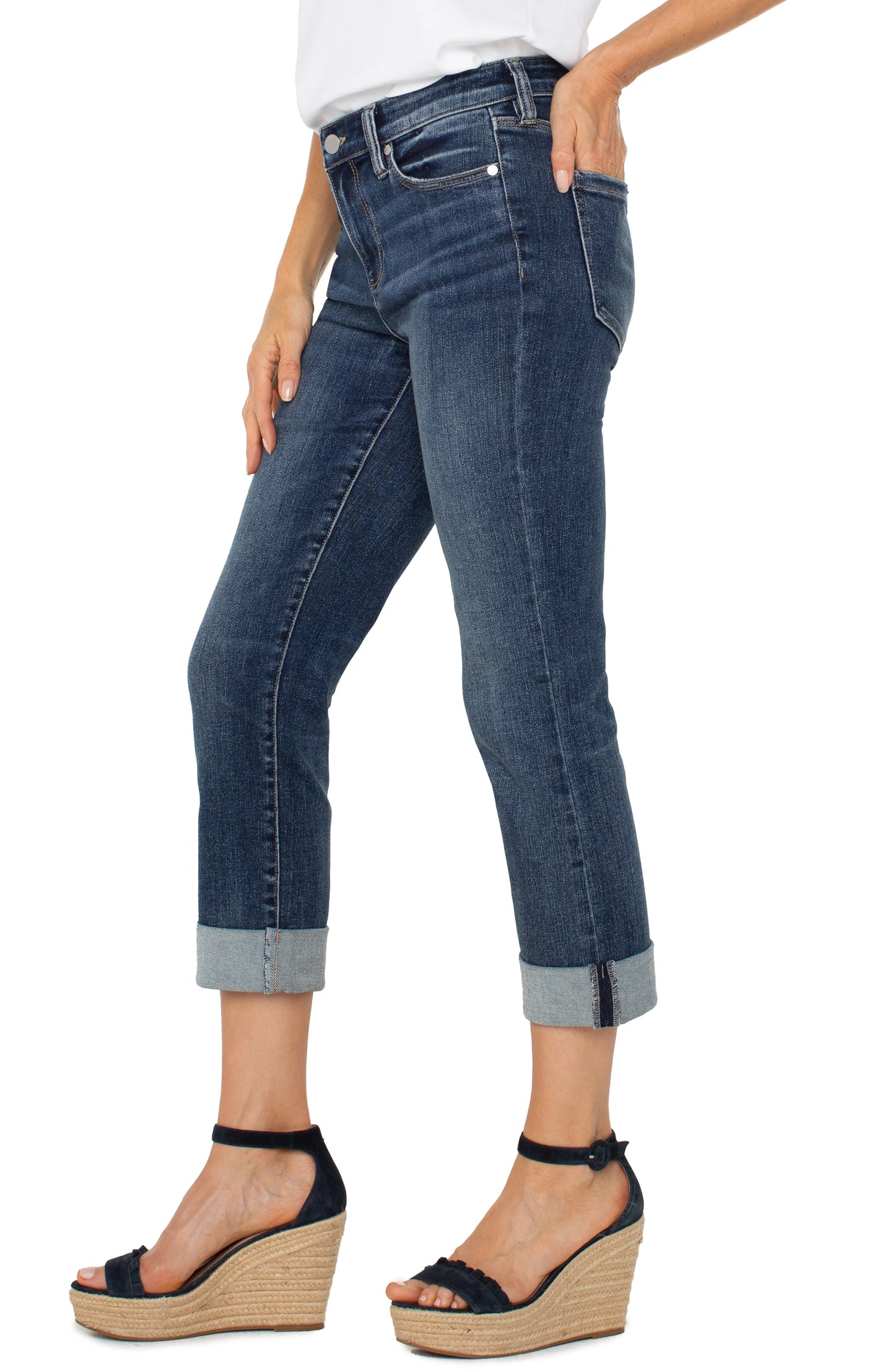 Liverpool - Charlie Crop Skinny Jean in Wells - Gayle's Fashions