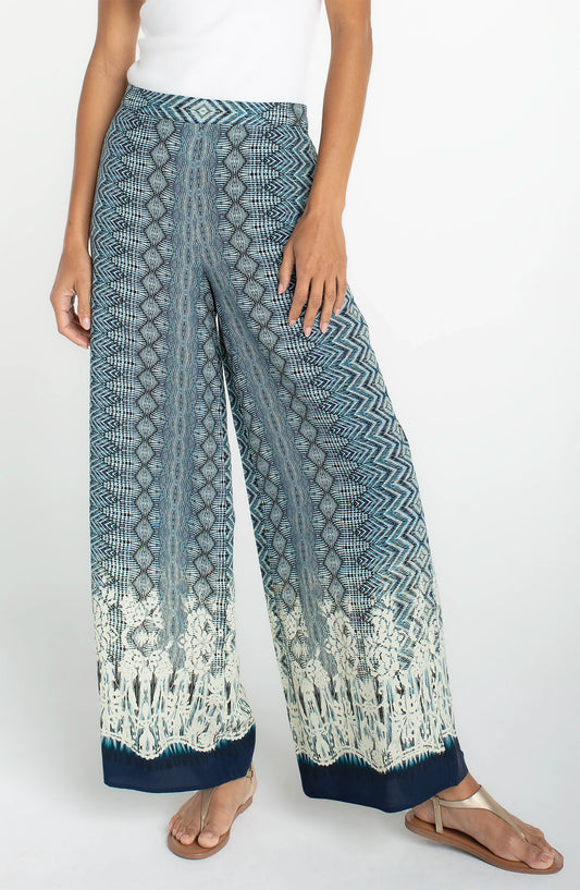 Liverpool - Pull-on Palazzo Pant (Nomad Ikat Print) - Gayle's Fashions