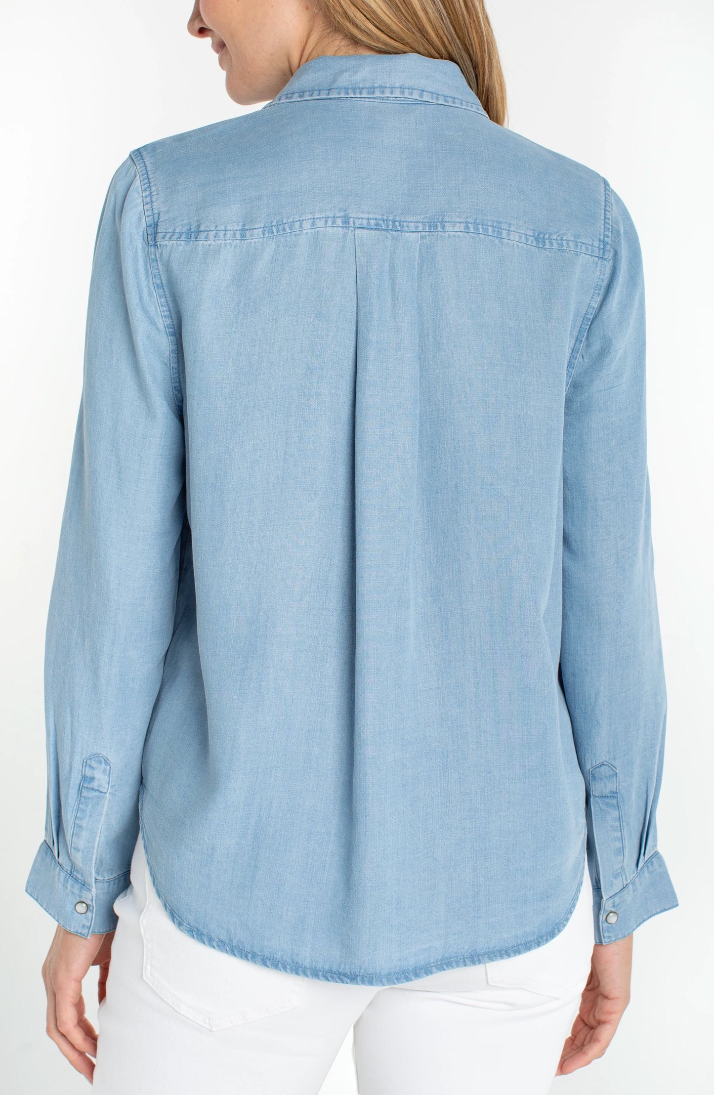 Liverpool – Denim Long Sleeve Shirt with Snaps