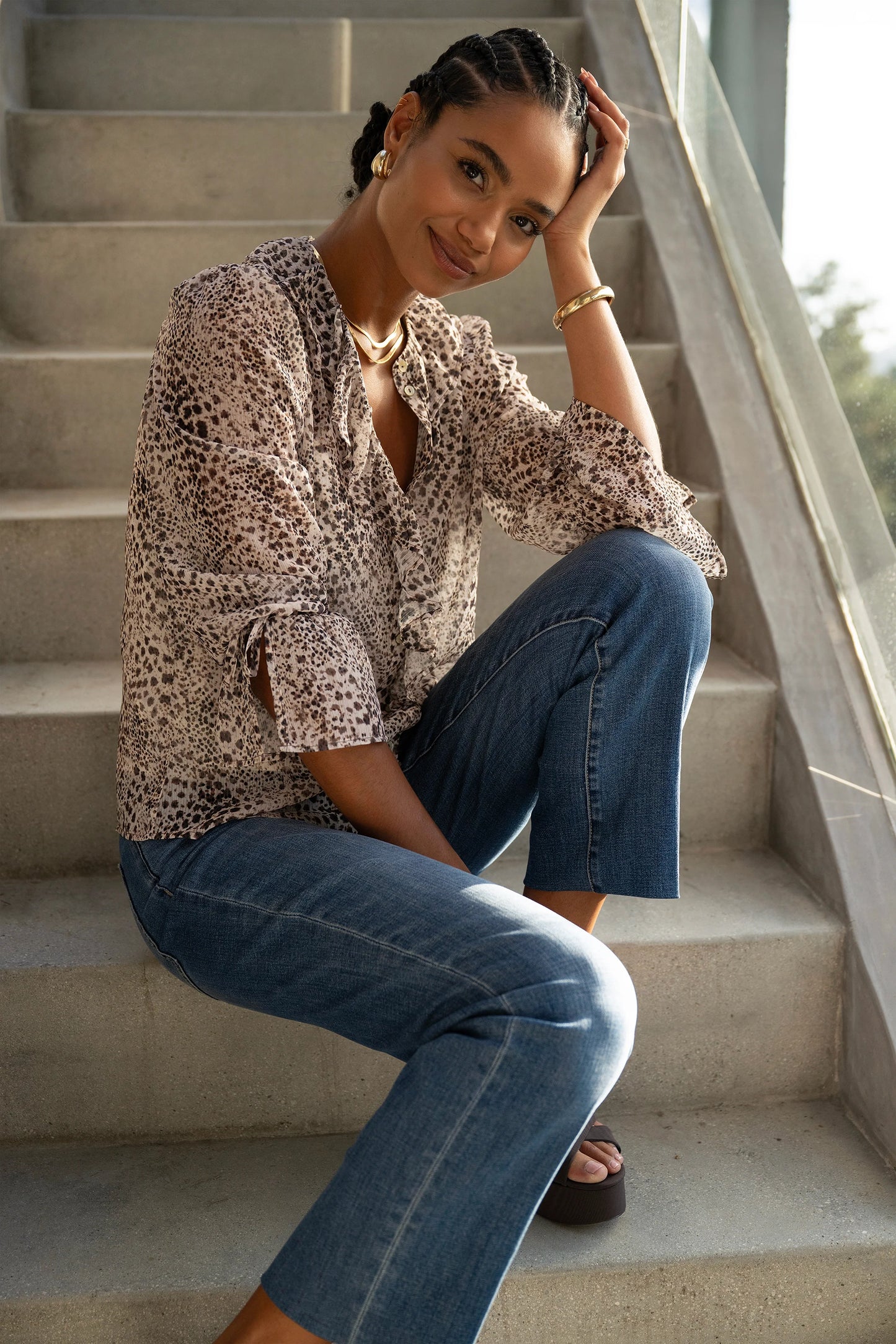 Liverpool - Kennedy Crop Straight With Blind Hem (Newport Beach) - Gayle's Fashions
