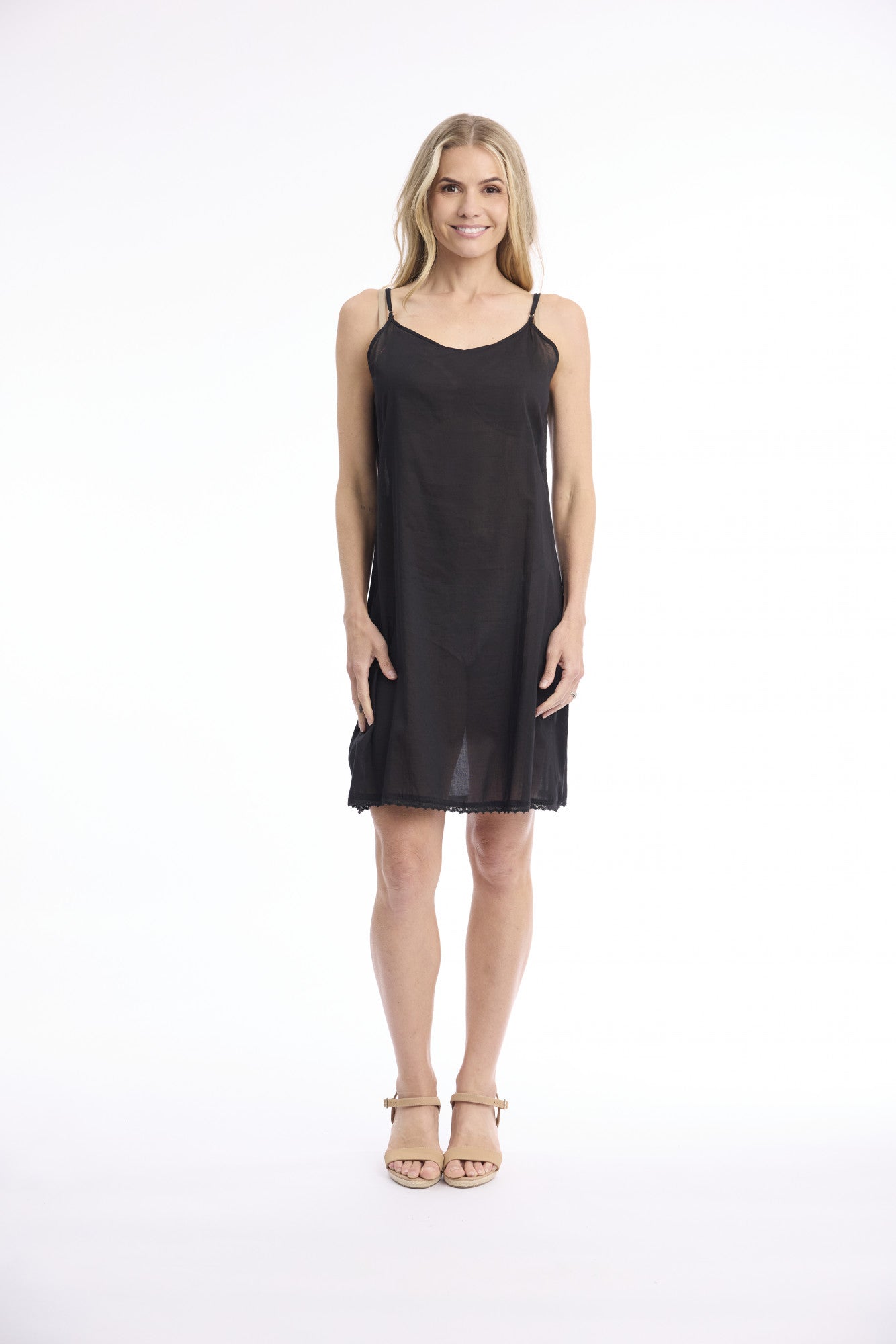 Orientique – Organic Cotton Lace Trim Slip
