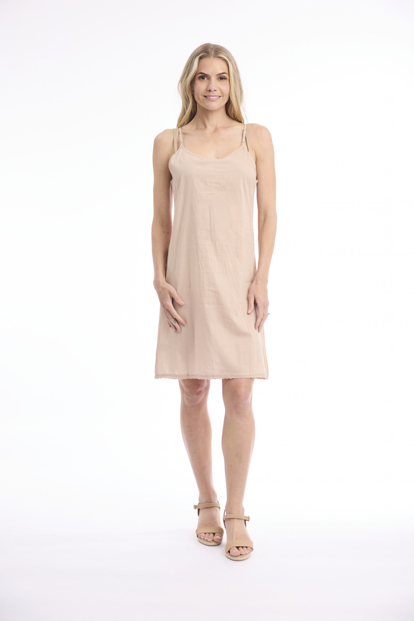 Orientique – Organic Cotton Lace Trim Slip