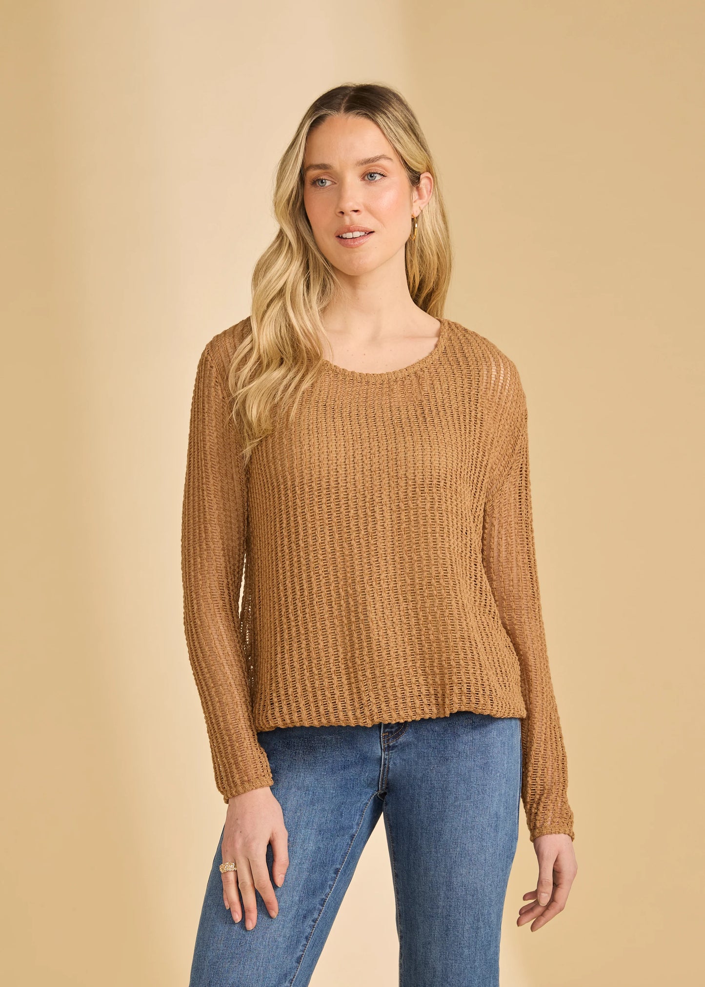 FDJ – Long Sleeve Bubble Top, Henna - Gayle's Fashions