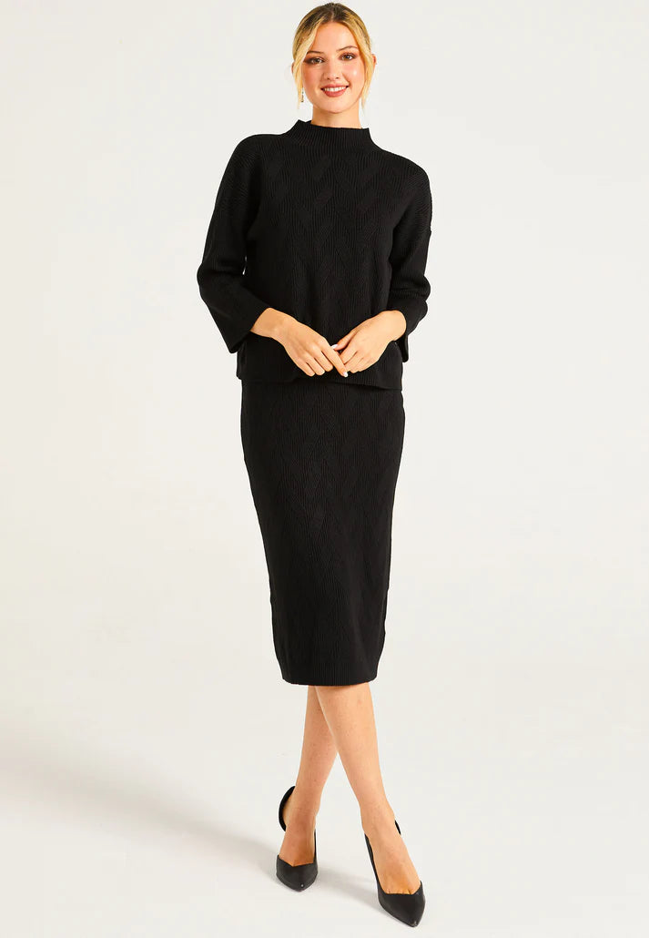 Angeleye - Caster Knit Skirt in Black