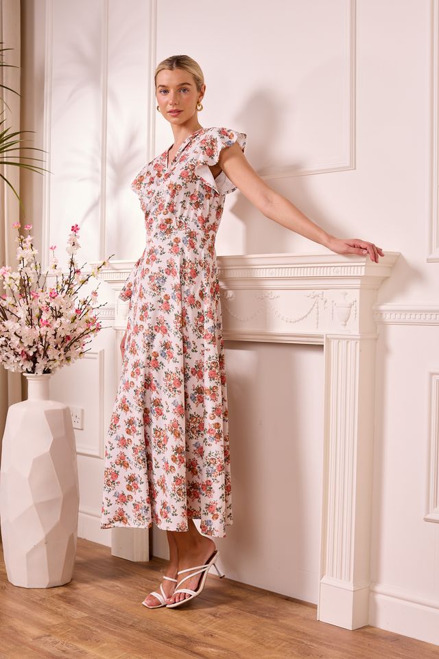 Angeleye – Marbella Wrap Dress (White Floral) - Gayle's Fashions