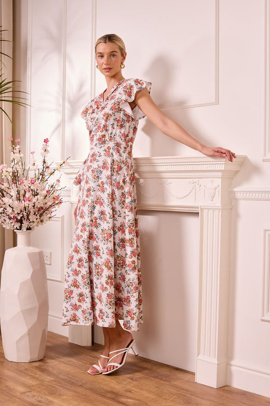 Angeleye – Marbella Wrap Dress (White Floral) - Gayle's Fashions