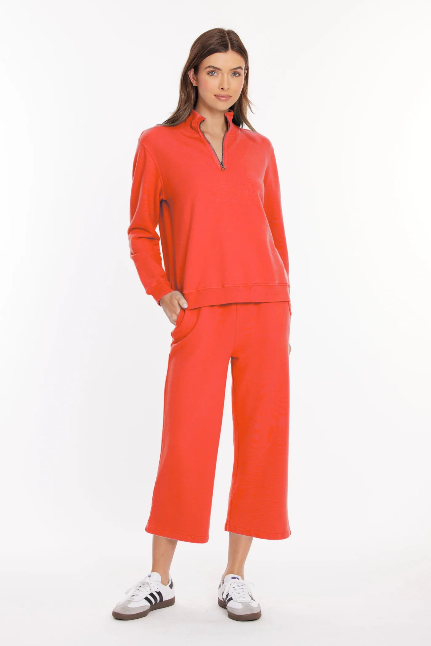 Mododoc – Mock Neck 1/4 Zip Sweatshirt