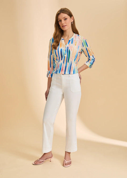 FDJ - Olivia Straight Ankle Jean (White) - Gayle's Fashions