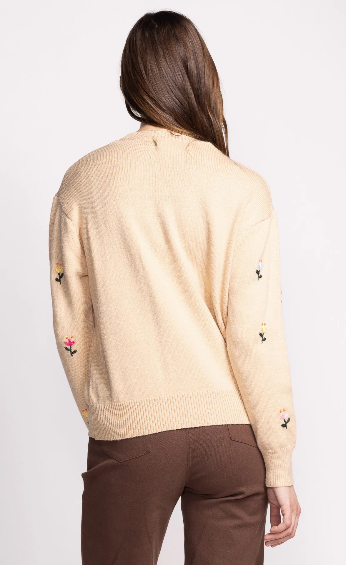 Pink Martini - Eva Sweater in Beige Floral