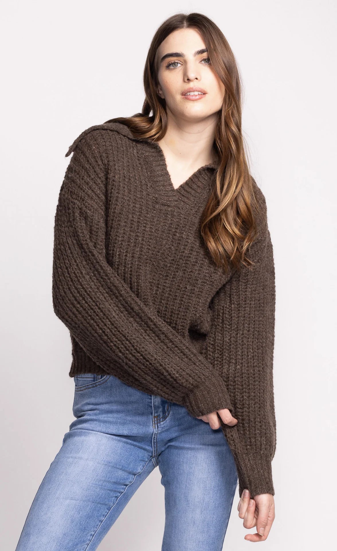 Pink Martini - Sloane Sweater in Brown