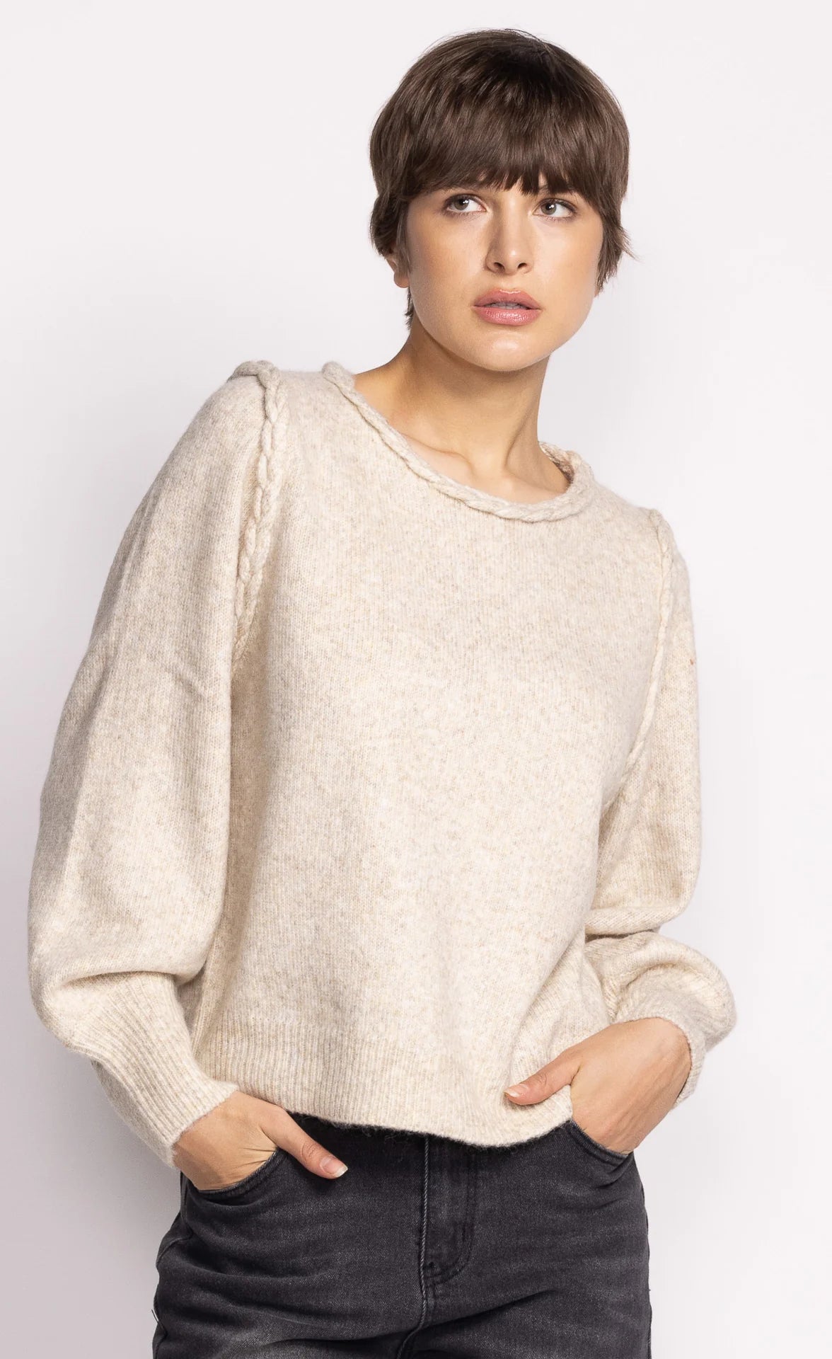 Pink Martini - Audrey Sweater in Taupe