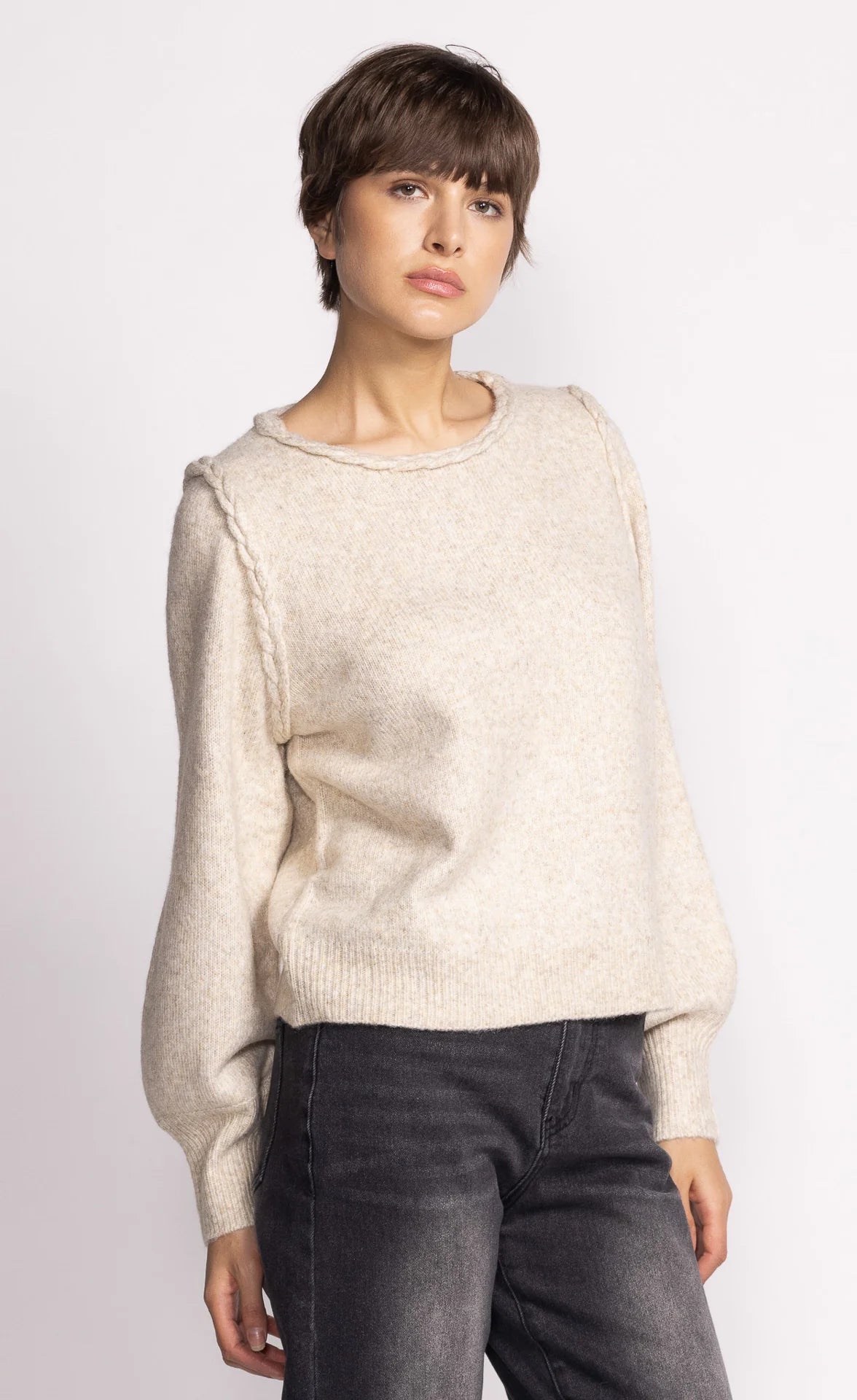 Pink Martini - Audrey Sweater in Taupe