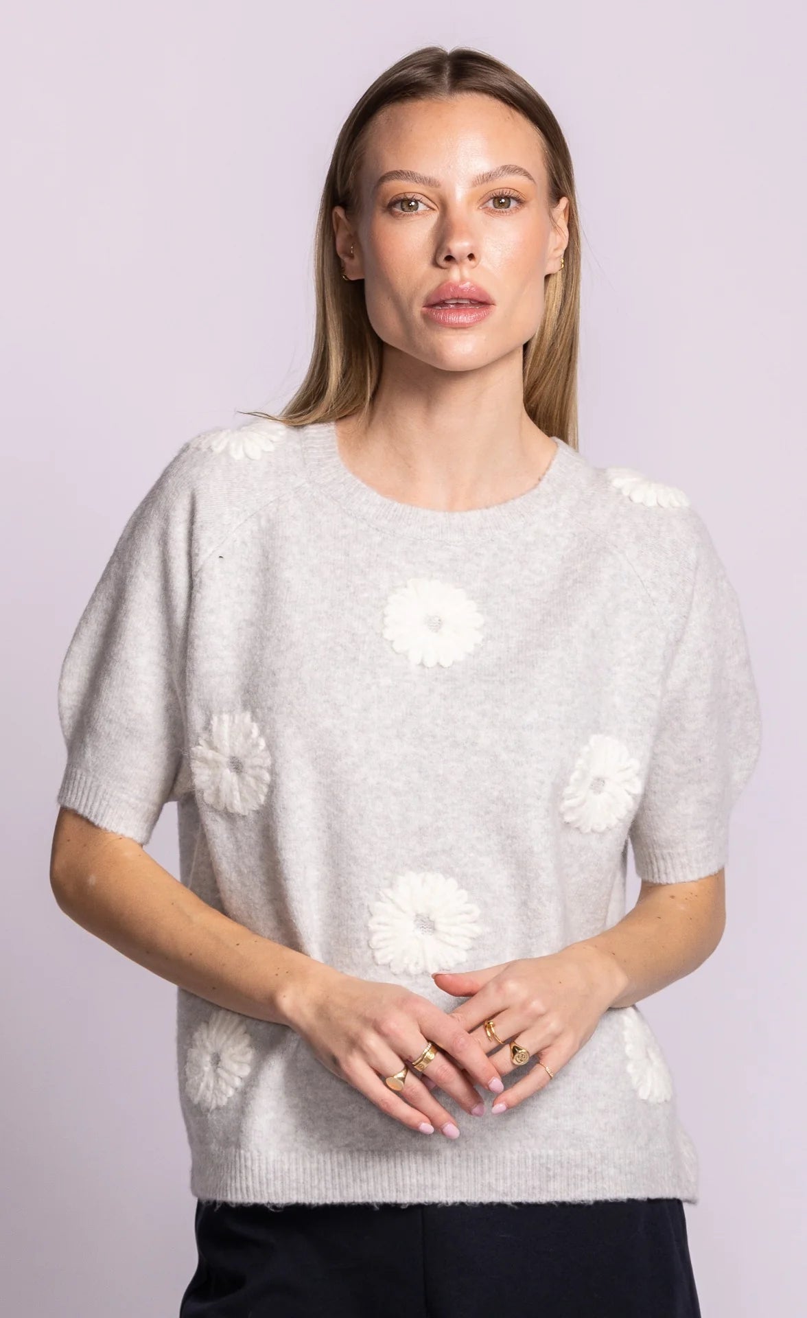 Pink Martini - Daisy Belle Sweater, Grey