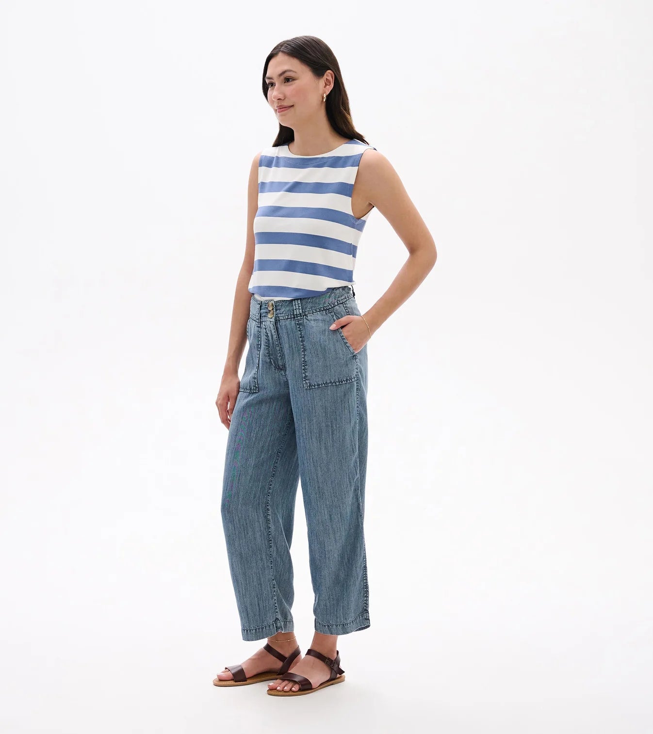 Hatley - Sophie Wide Leg Pants (Blue Acid Rinse)