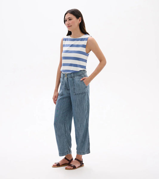 Hatley - Sophie Wide Leg Pants (Blue Acid Rinse)