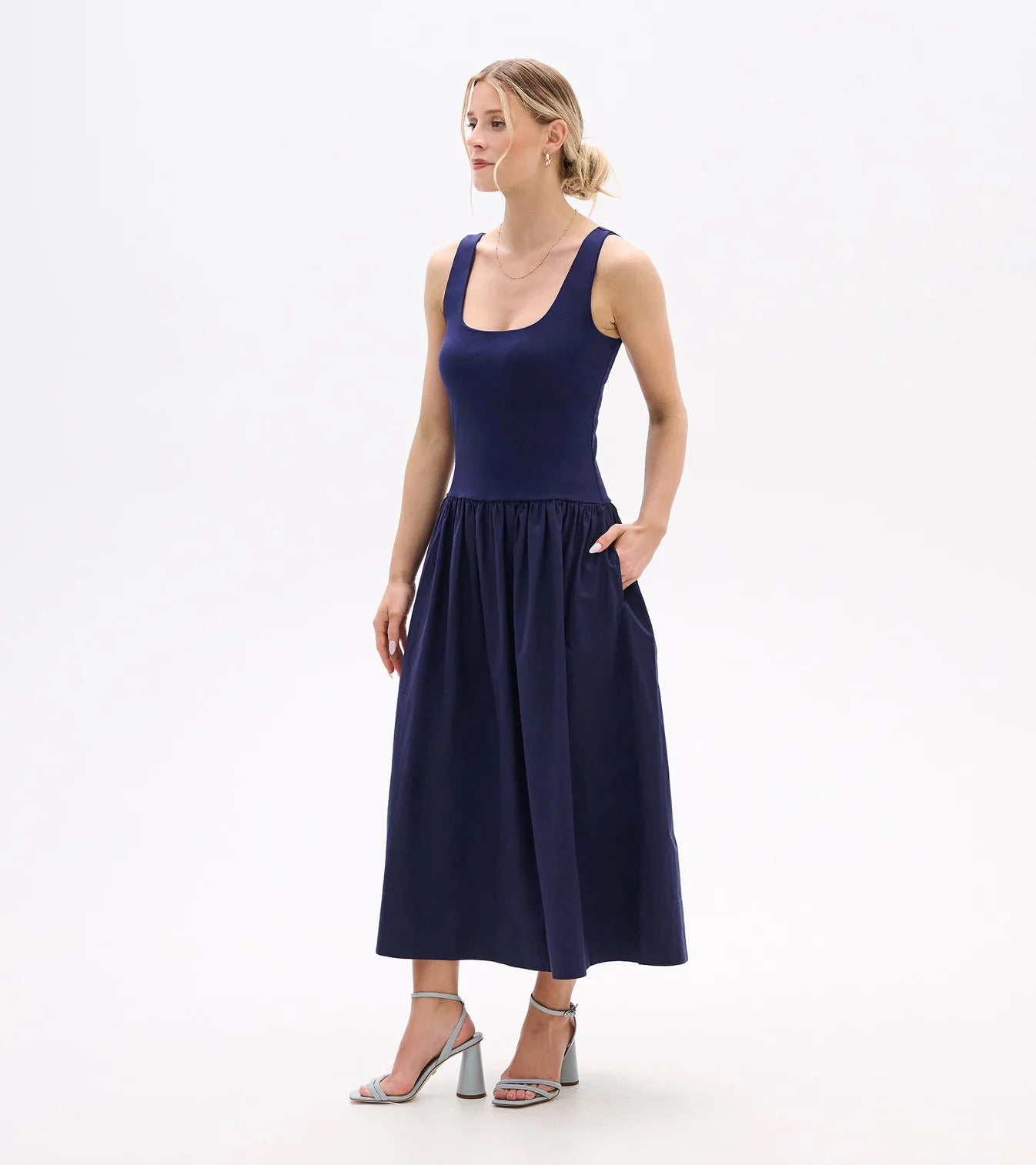 Hatley - Mix Media Midi Dress (Patriot Blue)