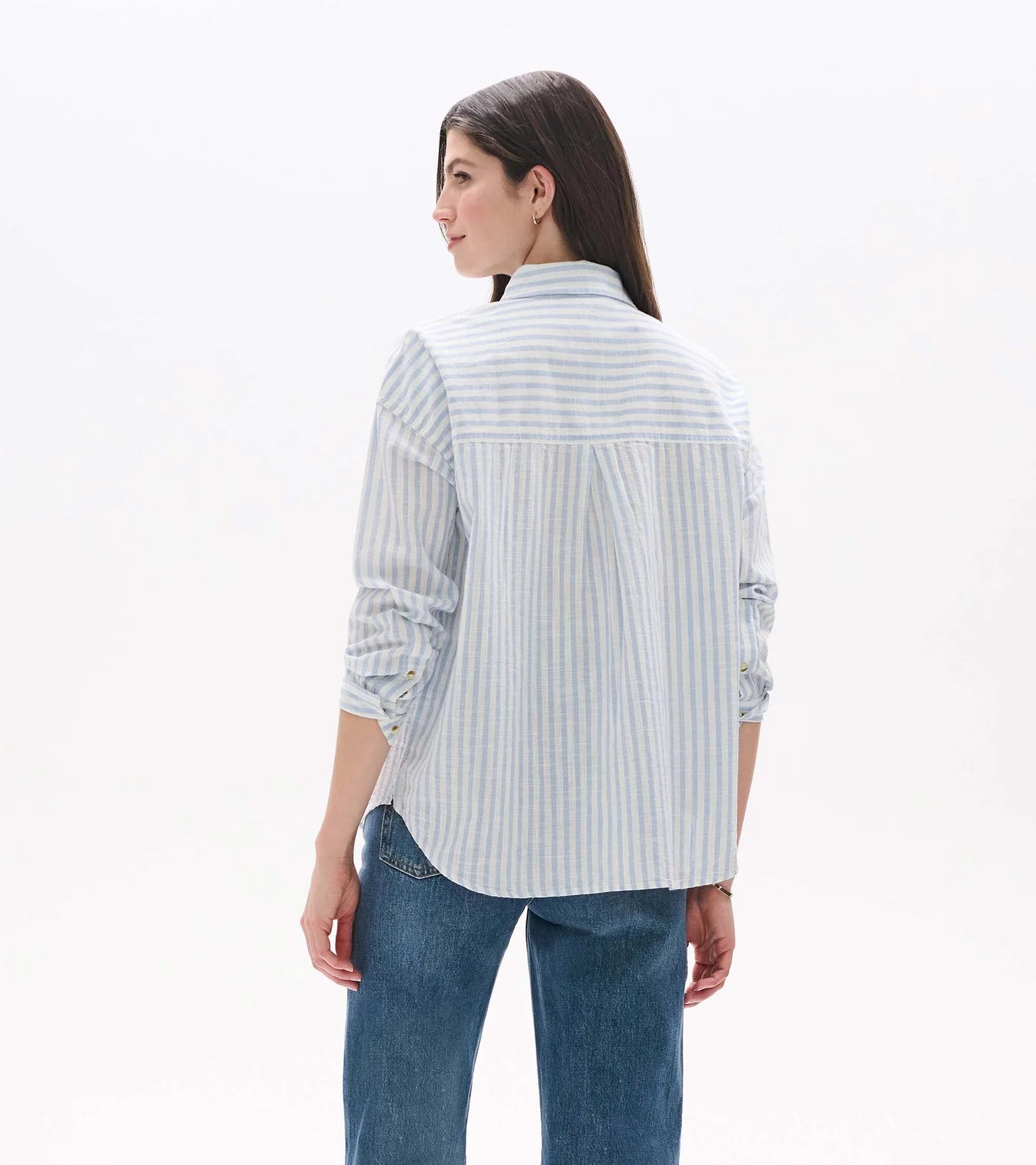 Hatley - Relaxed Button Down (Cashmere Blue Stripes)