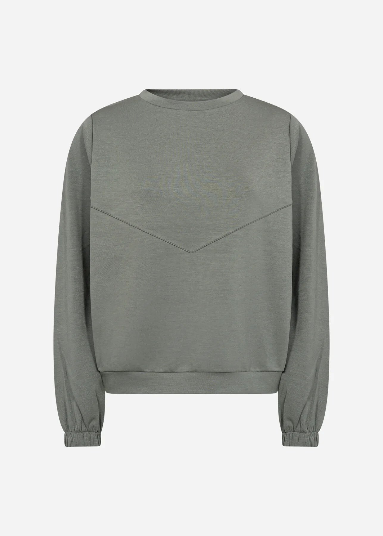 Soya Concept - Banu 220 Sweatshirt with Elastic Waist in Misty Green