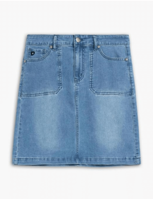 Lois – Denim Skirt in Light Blue Wash