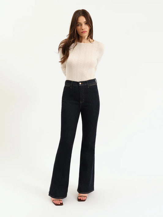 Daze - Sunset Flare High Rise Leg in Rinse