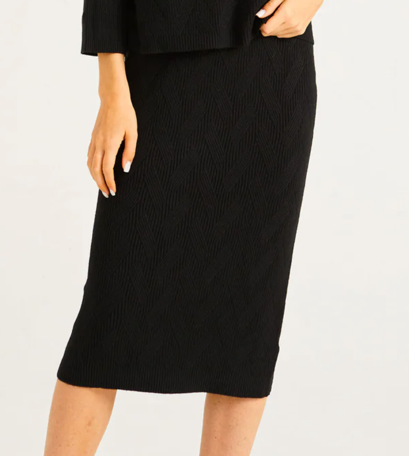 Angeleye - Caster Knit Skirt in Black