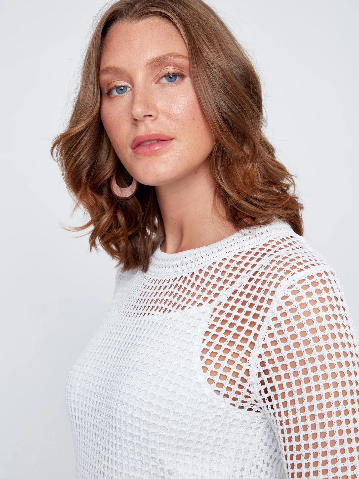 CYC – Half Sleeve Knit Top with Built-In Tank (White) - Gayle's Fashions