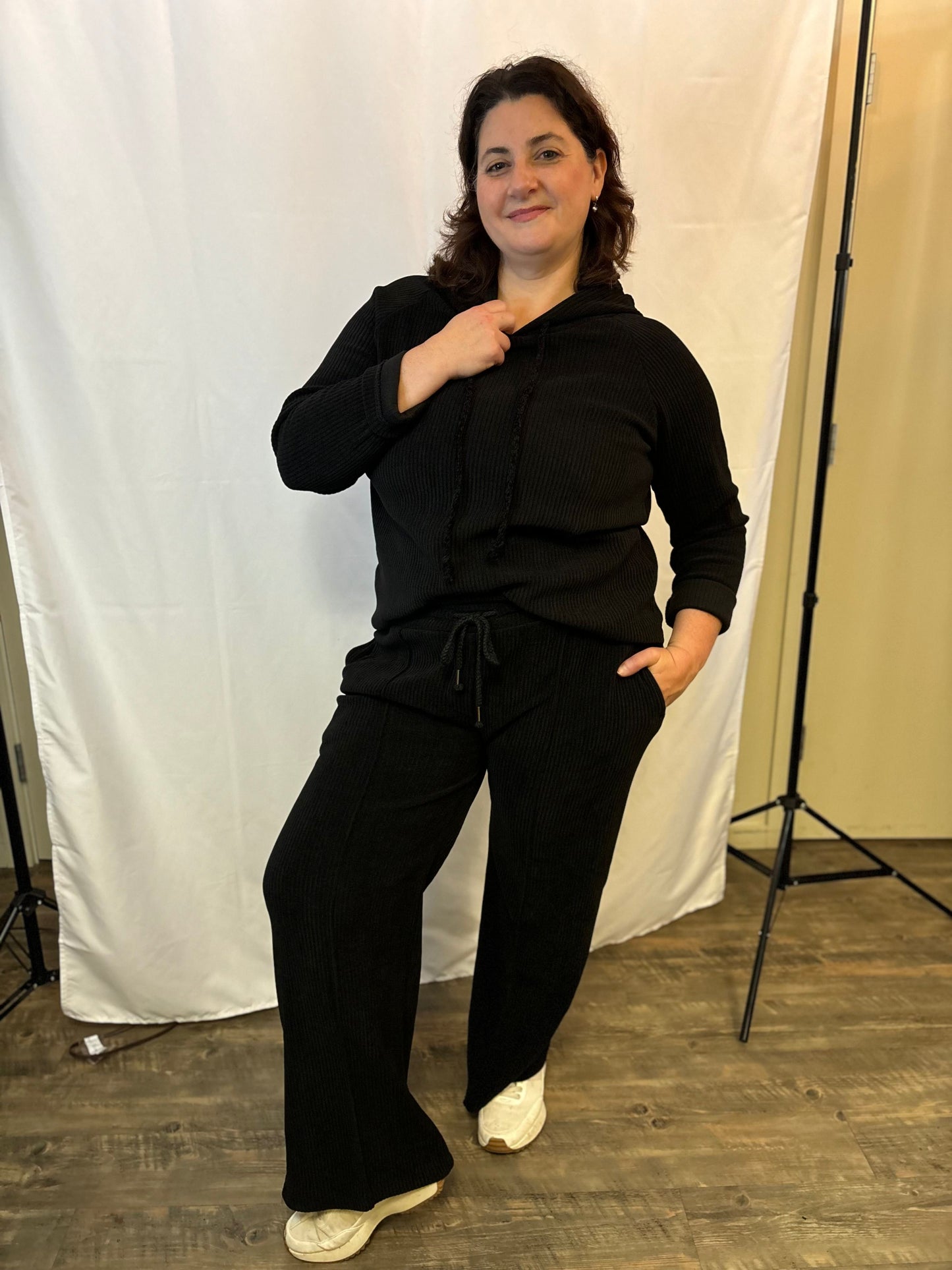 Jessica Laura - Black Corduroy Sweatsuit