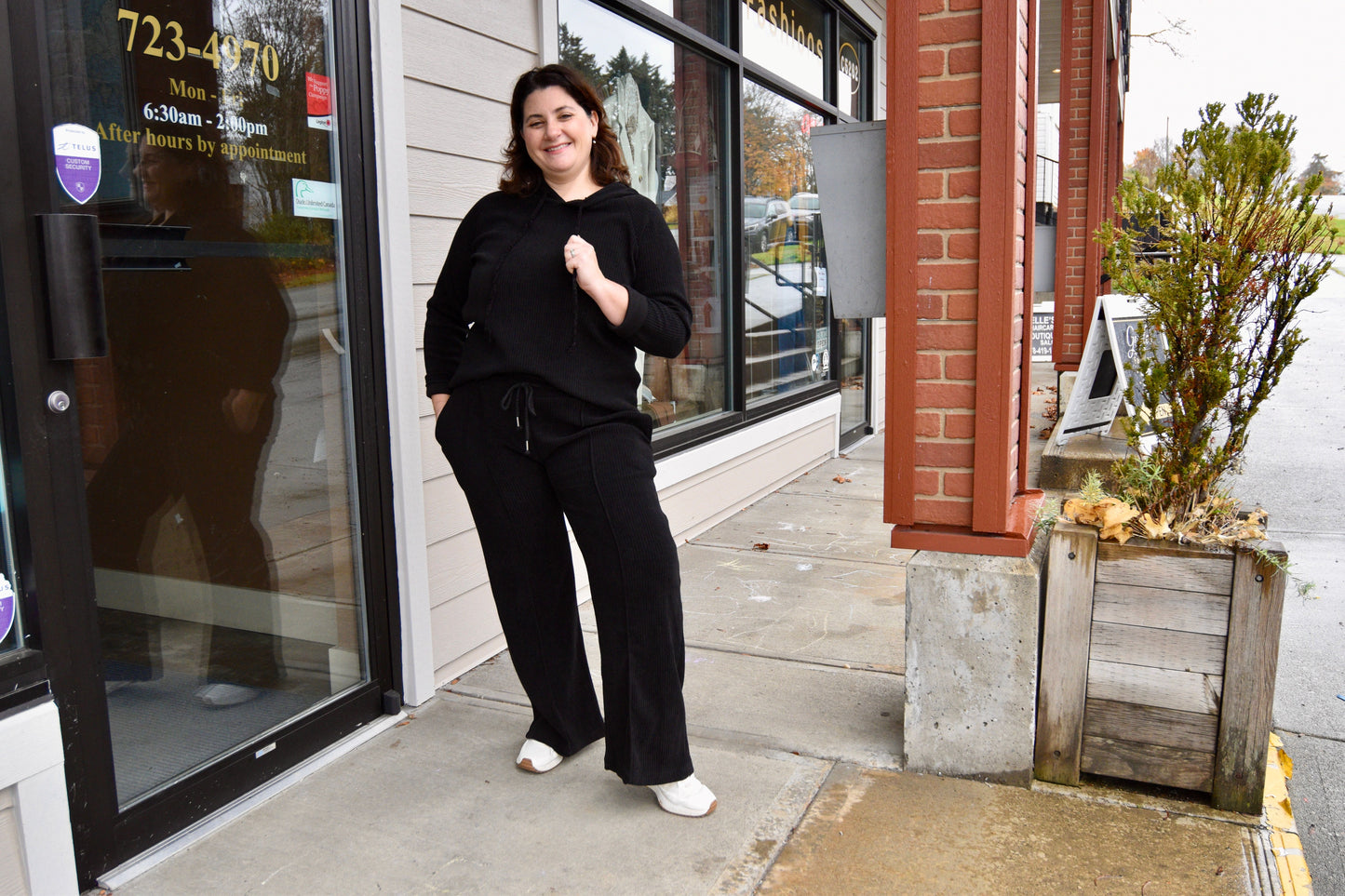 Jessica Laura - Black Corduroy Sweatsuit