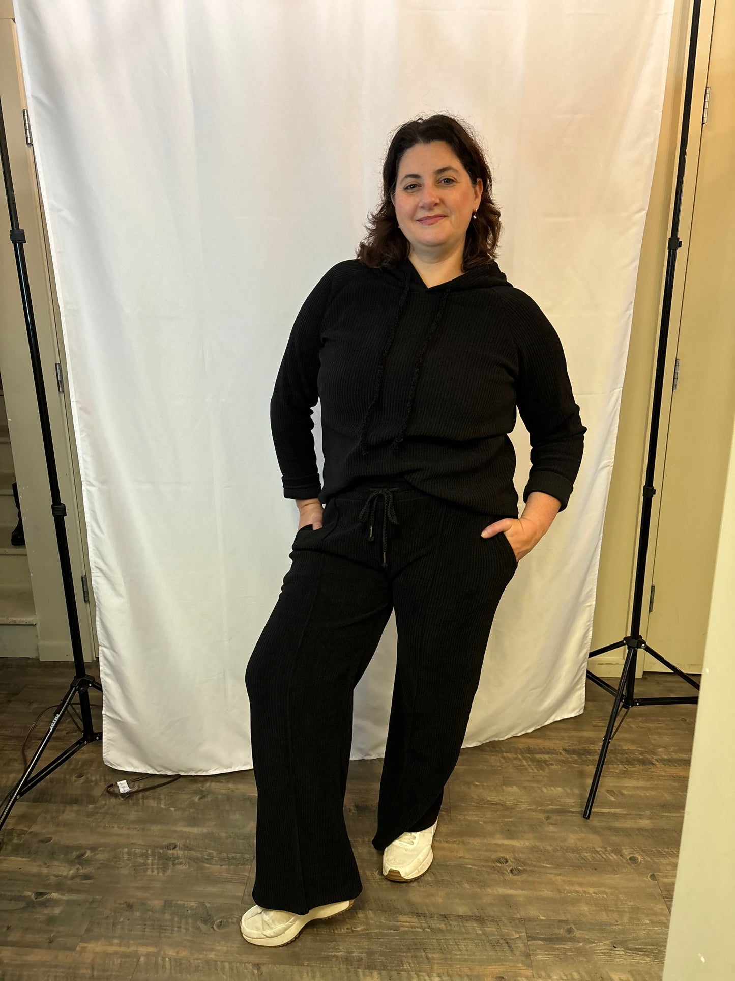 Jessica Laura - Black Corduroy Sweatsuit