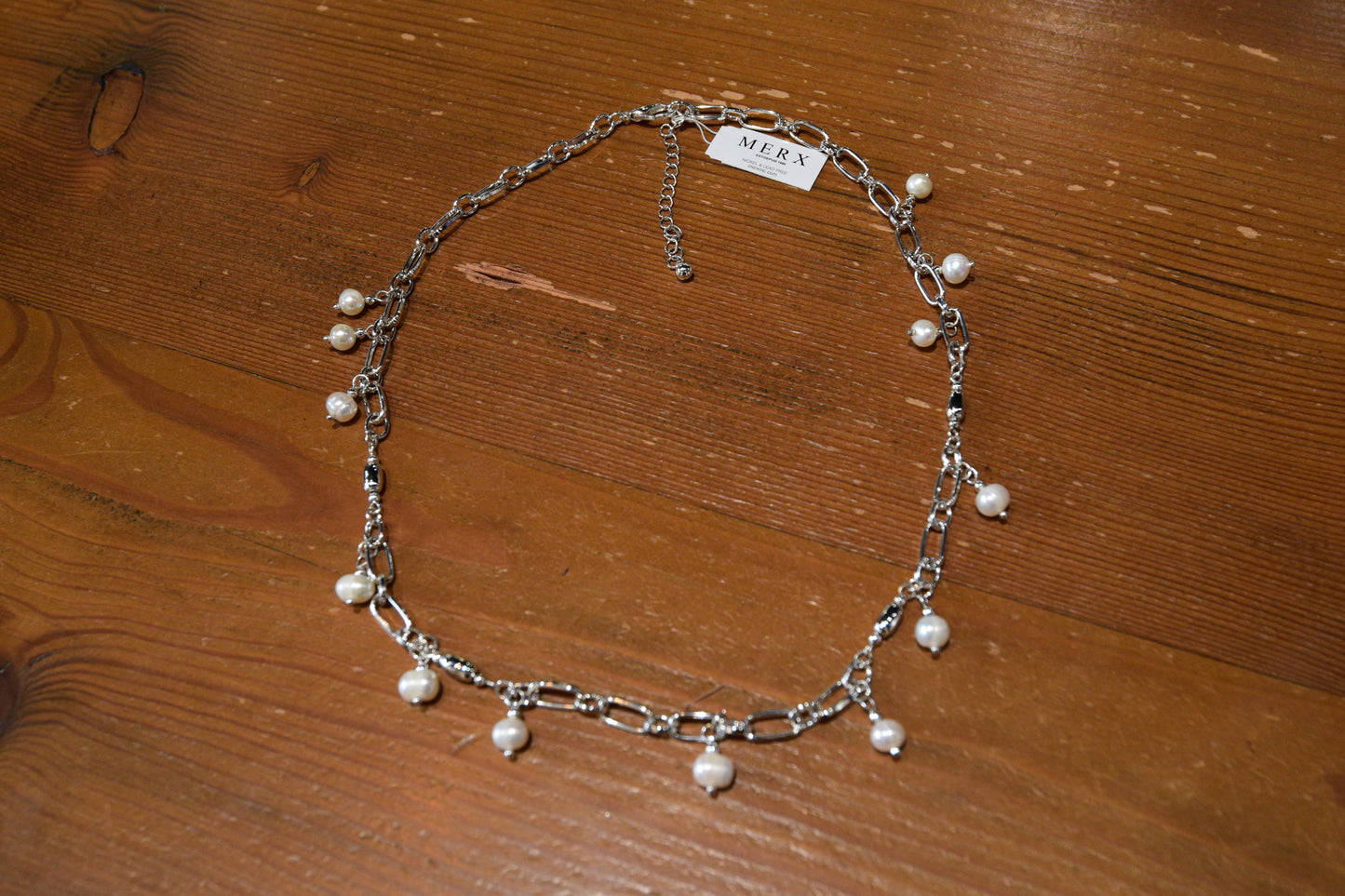 MERX - Linked Chained Pearl Necklace