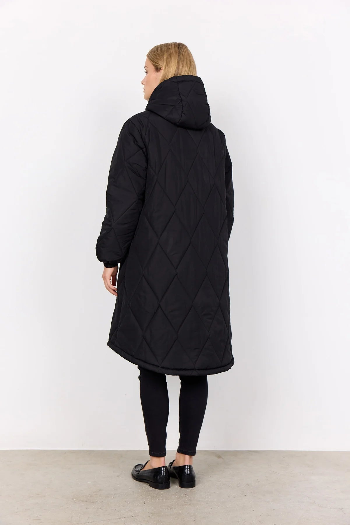 Soya Concept - Fenya Thick Quilted Coat in Black