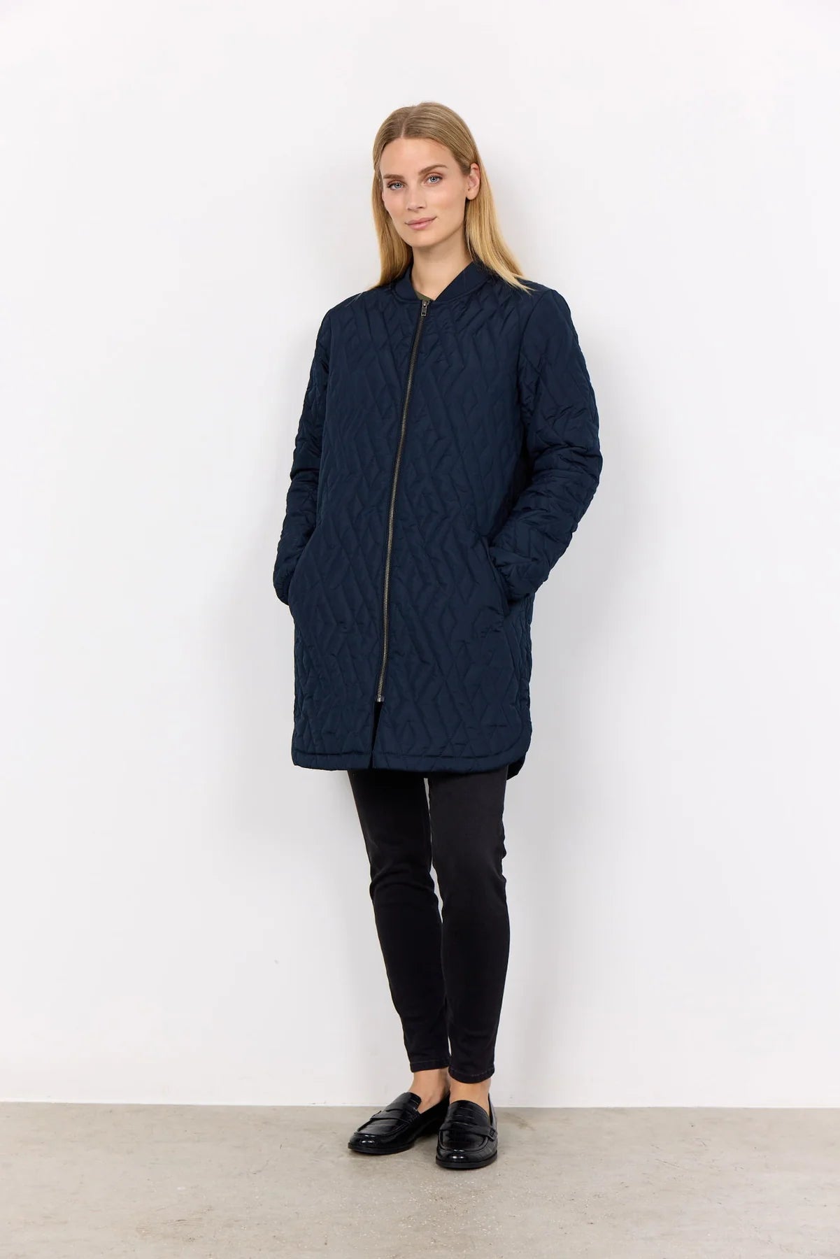 Soya Concept - Fenya Longline Jacket in Navy