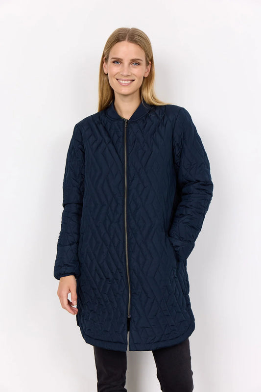 Soya Concept - Fenya Longline Jacket in Navy