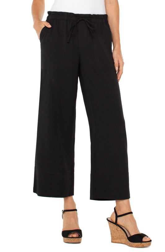 Liverpool - Pull-on Tie Waist Wide Leg Ankle
