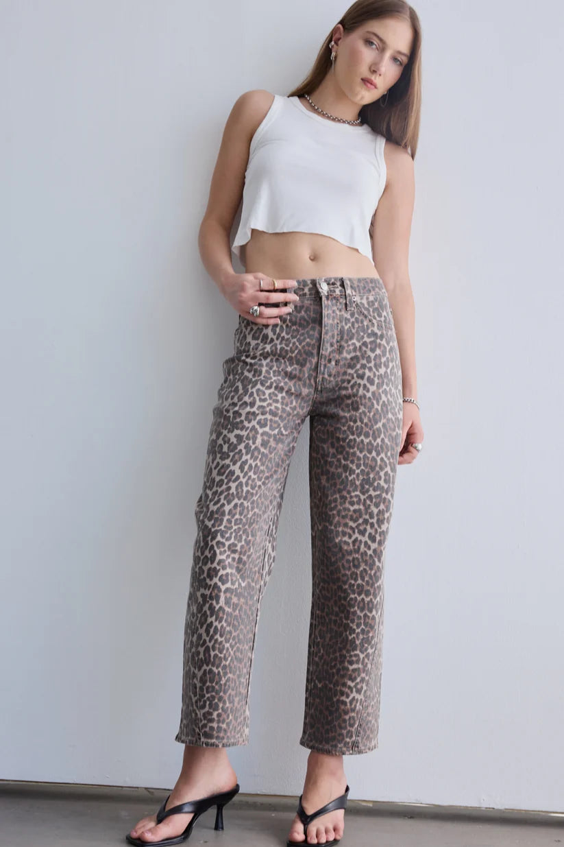 Daze - Westward High Rise Barrel Leg in Cool Cat