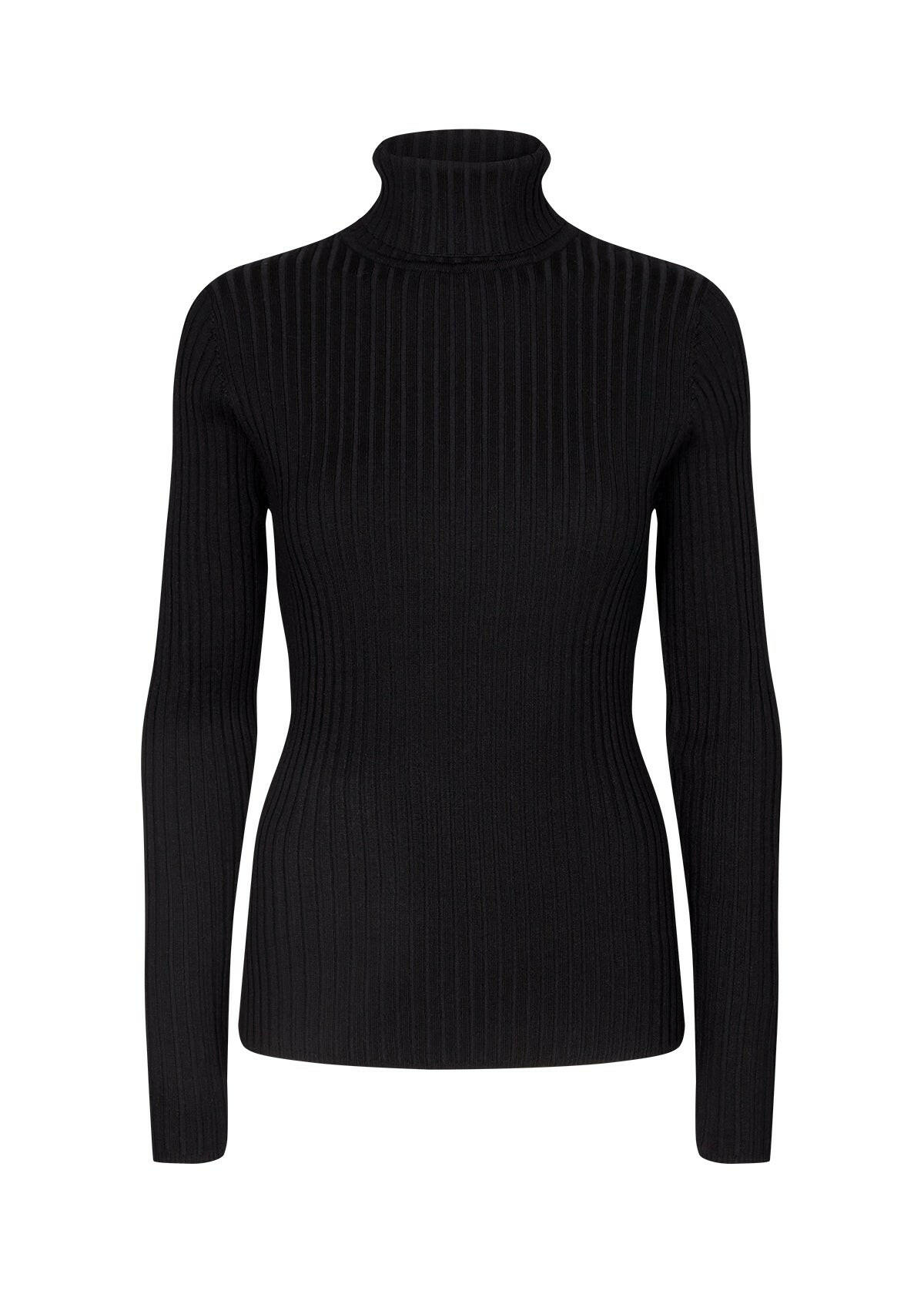 Soya Concept black ribbed turtle neck - Gayle's Fashions